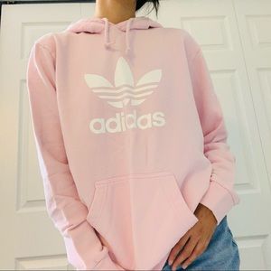 Oversized pink adidas hoodie